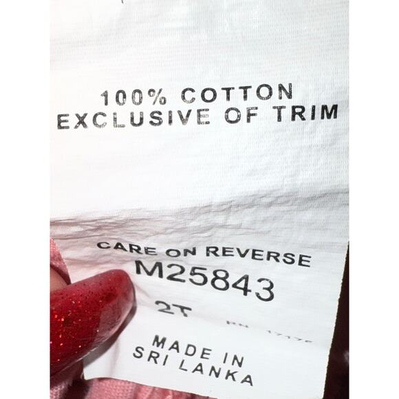 Bonnie Jean Pink Floral Embroidered Sleeveless Cotton Dress Toddler 2T Girl - Picture 6 of 9